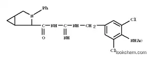Molecular Structure of 951328-78-2 (3-Azabicyclo[3.1.0]hexane-2-carboxamide, N-[[[[4-(acetylamino)-3,5-dichlorophenyl]methyl]amino]iminomethyl]-3-phenyl-)